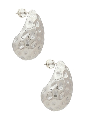Luv AJ The Doheny Earrings in Metallic Silver.