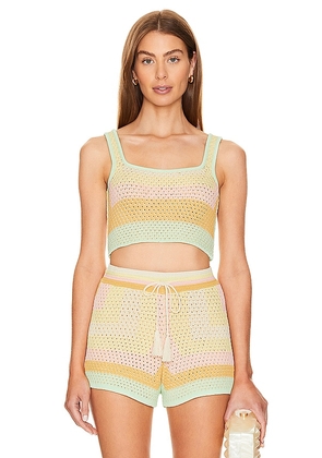 PQ Crochet Crop Top in Green. Size XS-S.