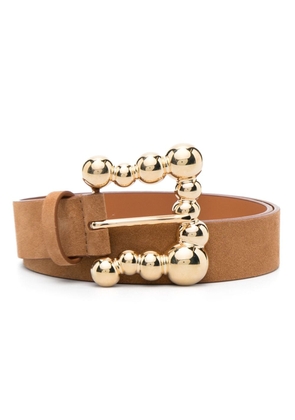 SANDRO Bubble leather belt - Brown