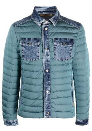 Moorer long-sleeve denim padded jacket - Blue