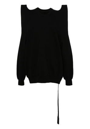 Rick Owens DRKSHDW structured-shoulders cotton sweatshirt - Black