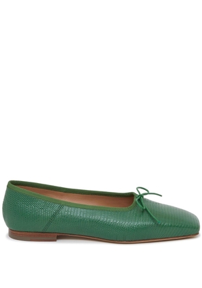 Mansur Gavriel square-toe ballerina shoes - Green