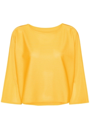 Pleats Please Issey Miyake A-Poc pleated blouse - Yellow