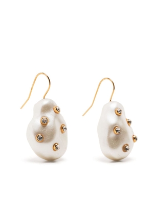 Kenneth Jay Lane pearl-detail crystal-embellished earrings - Gold