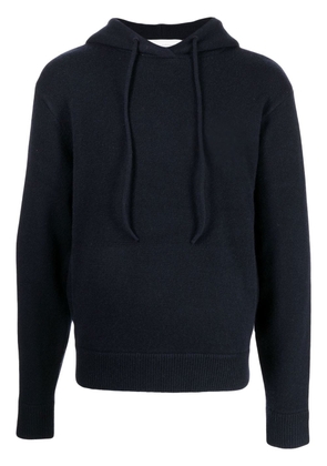 extreme cashmere fine-knit hooded jumper - Blue