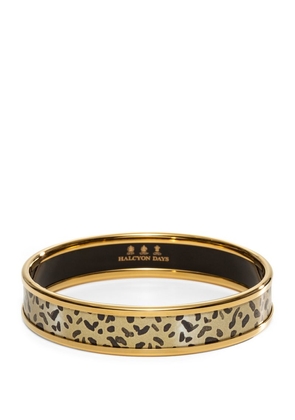 Halcyon Days Gold-Plated Leopard Bangle