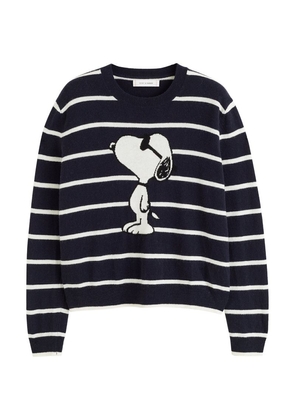 Chinti & Parker Breton Striped Snoopy Sweater