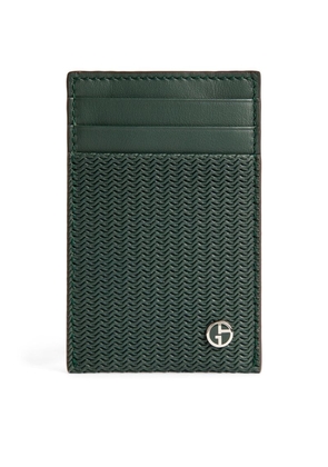 Giorgio Armani Embossed-Leather Card Holder