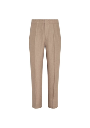 Zegna Oasi Linen Straight Trousers