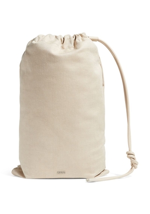 Zegna Oasi Linen-Leather Backpack