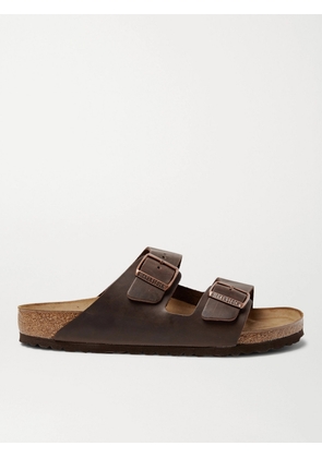 Birkenstock - Arizona Oiled-Leather Sandals - Men - Brown - EU 39