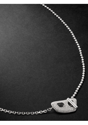 EÉRA - Stone White Gold Diamond Necklace - Men - Silver