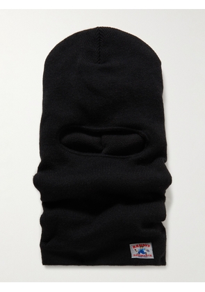 Randy's Garments - Logo-Appliquéd Fleece-Lined Ribbed-Knit Balaclava - Men - Black