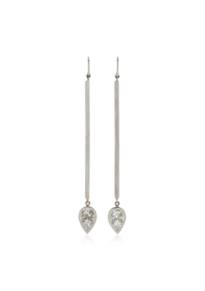 Sylva & Cie - Mosaic 18K White Gold Diamond Earrings - White - OS - Moda Operandi - Gifts For Her