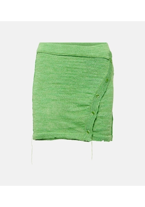 Acne Studios Linen-blend miniskirt