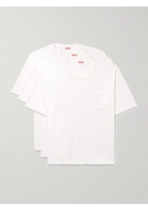 Visvim - Sublig Jumbo Three-Pack Cotton-Blend Jersey T-Shirts - Men - White - 1