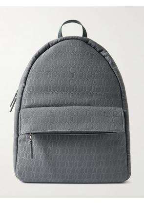 Christian Louboutin - Zip N Flap Logo-Jacquard Cotton-Canvas Backpack - Men - Gray