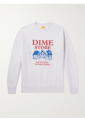 DIME - Skateshop Logo-Print Cotton-Blend Jersey Sweatshirt - Men - Gray - S