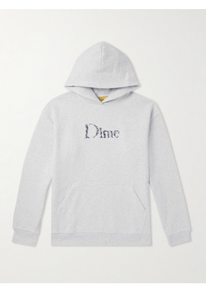 DIME - Classic Skull Logo-Embroidered Cotton-Jersey Hoodie - Men - Gray - S