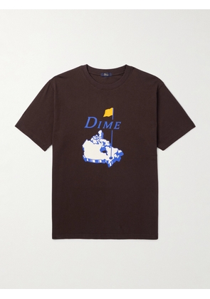 DIME - Masters Logo-Print Cotton-Jersey T-Shirt - Men - Brown - S