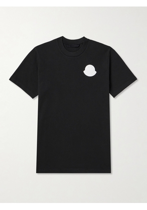 Moncler - Logo-Appliquéd Cotton-Jersey T-Shirt - Men - Black - XS