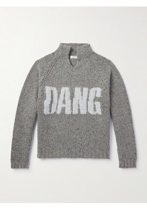 ERL - Intarsia-Knit Wool-Blend Sweater - Men - Gray - S