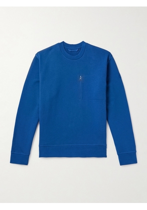 Moncler - Logo-Appliquéd Cotton-Jersey Sweatshirt - Men - Blue - S