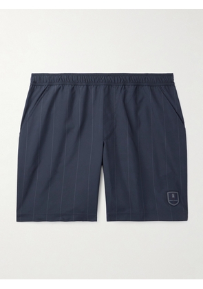 Brunello Cucinelli - Straight-Leg Logo-Appliquéd Striped Shell Tennis Shorts - Men - Blue - S