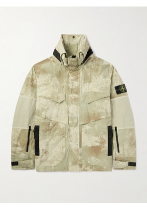 Stone Island - Camouflage-Print Logo-Appliquéd Shell Jacket - Men - Neutrals - M