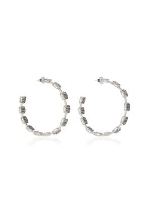 Sylva & Cie - Ten Table 18K White Gold Diamond Hoop Earrings - White - OS - Moda Operandi - Gifts For Her