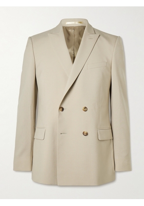 Mr P. - Phillip Double-Breasted Wool and Mohair-Blend Suit Jacket - Men - Neutrals - 36
