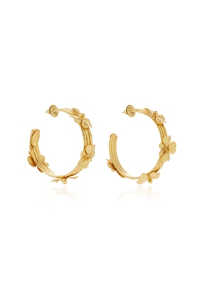 Sylvia Toledano - Lucky Love 22K Gold-Plated Hoop Earrings - Gold - OS - Moda Operandi - Gifts For Her