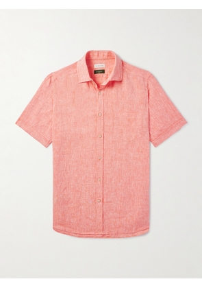 Incotex - Glanshirt Slim-Fit Linen Shirt - Men - Orange - EU 37
