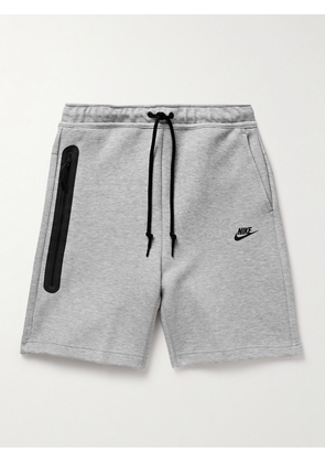 Nike - Straight-Leg Logo-Print Cotton-Blend Tech Fleece Drawstring Shorts - Men - Gray - XS