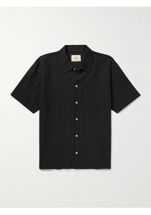Folk - Gabe Cotton and Linen-Blend Shirt - Men - Black - 2