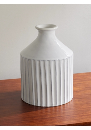 Brunello Cucinelli - Grooved Ceramic Vase - Men - White