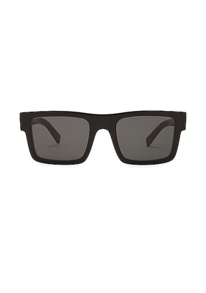 Prada Rectanglular Frame Sunglasses in Black - Black. Size all.