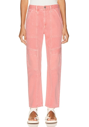 AGOLDE Cooper Cargo in Grapefruit - Pink. Size 30 (also in 25, 31).