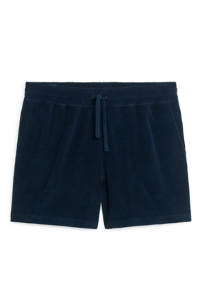 Towelling Shorts - Blue