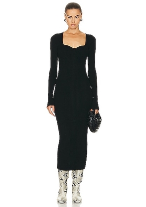 REMAIN Dense Curved Neck Dress in BLACK - Black. Size 38 (also in ).