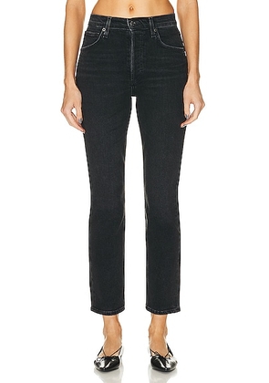 AGOLDE Riley Long High Rise Straight in Panoramic - Black. Size 23 (also in 24, 27, 28, 30, 31, 32, 33, 34).