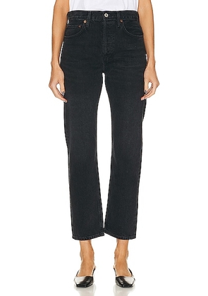 AGOLDE Parker Long Pant in Hitch - Black. Size 23 (also in 24, 25, 26, 27, 28, 29, 30, 31, 32, 33, 34).