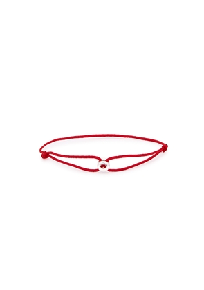 LE Gramme 1g Polished Sterling Silver Entrelacs red Cord Bracelet