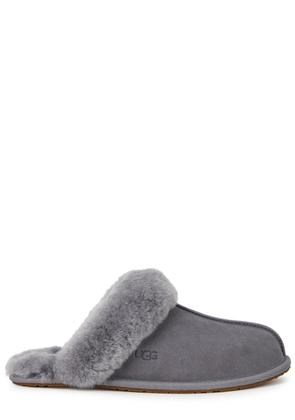 Ugg Scuffette II Shearling Suede Slippers, Slippers, Rubber Outsole - Grey - 4