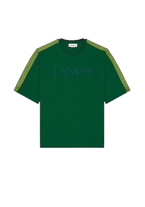 Lanvin Side Curb Oversized T-shirt in Bottle - Green. Size XL (also in L, M, S).