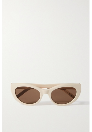 SAINT LAURENT Eyewear - Ysl Cat-eye Acetate Sunglasses - Ivory - One size