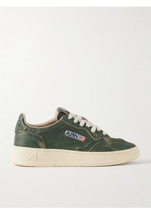 Autry - Medalist Low Textured-leather Sneakers - Green - IT35,IT36,IT37,IT38,IT39,IT40,IT41,IT42