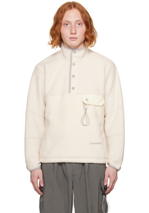 and wander Off-White Embroidered Sweatshirt