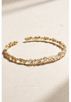Suzanne Kalan - 18-karat Gold Diamond Cuff - One size
