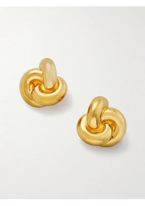 SAINT LAURENT - Knot Gold-tone Clip Earrings - One size